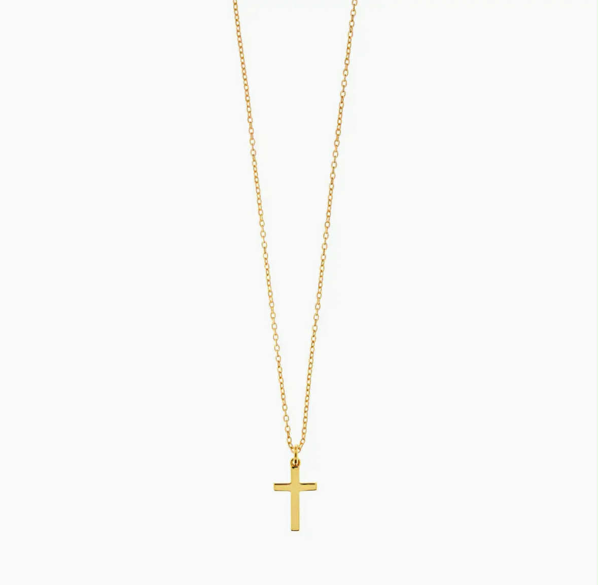 18K Yellow Gold Plated Cross Necklace