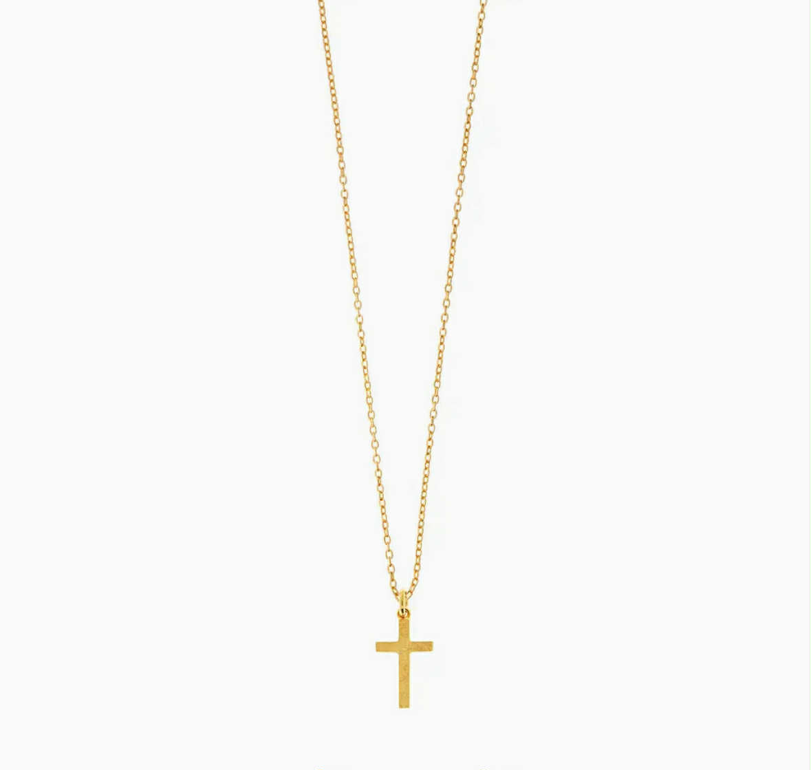 18K Yellow Gold Plated Cross Necklace