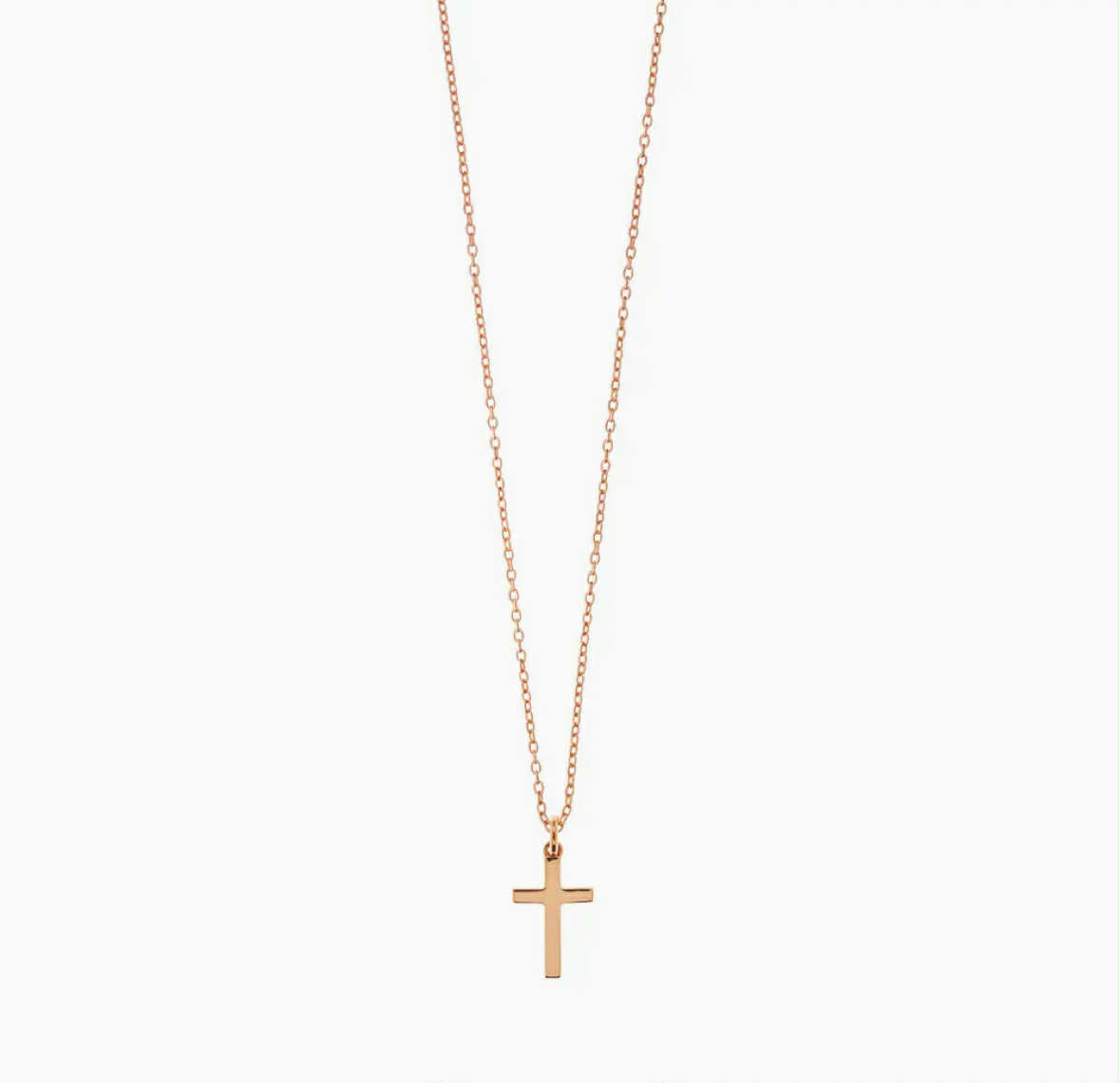 18K Rose Gold Plated Cross Necklace